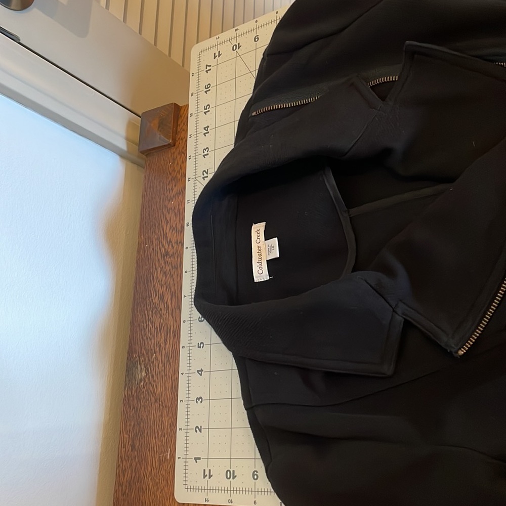 Black Polyester Cotton Blend Jacket - image 4